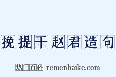 挽提干赵君造句是什么意思的图片
